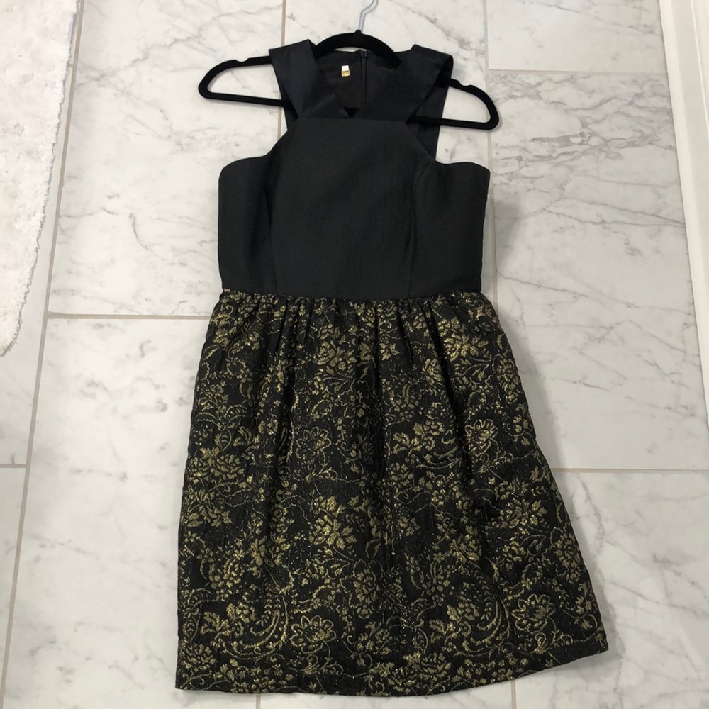 Size 4 Black & Gold Dress